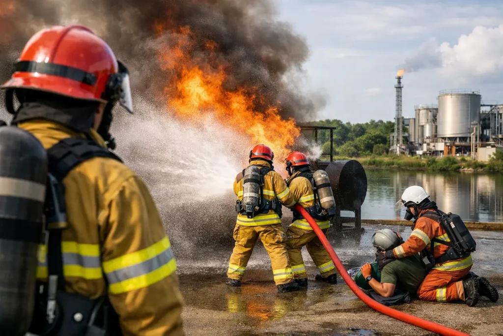 Treinamento brigada incêndio para operações seguras