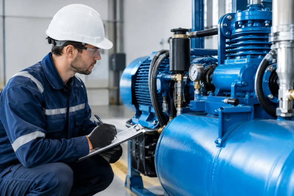 Guia de inspeção em compressores industriais